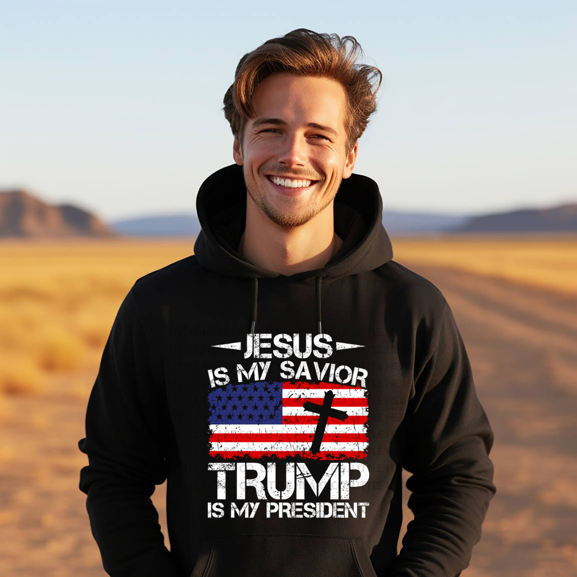 Jesus is My Savior Trump is My President-Black Hoodie